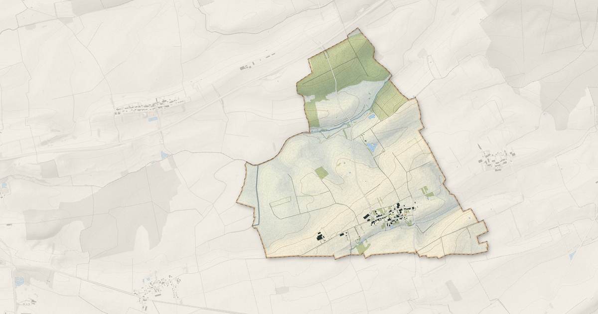 Portrait cartographique de Pareid : relief, eau, forêts, bâti et voies, calculés à partir des données de l'IGN