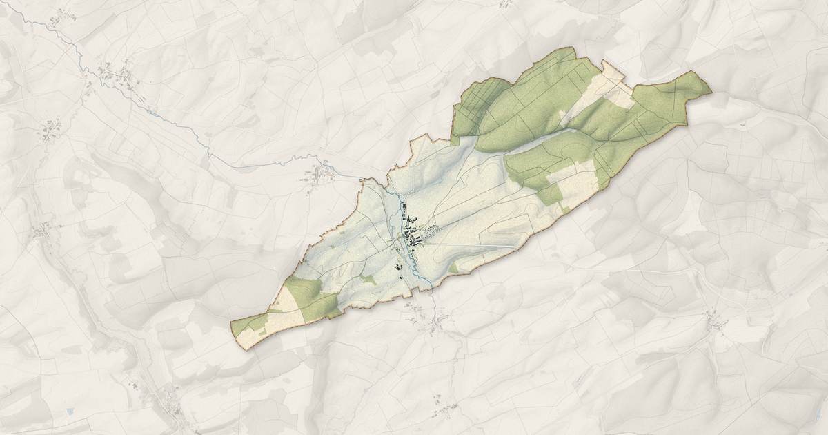 Portrait cartographique de Pierrefitte-sur-Aire : relief, eau, forêts, bâti et voies, calculés à partir des données de l'IGN