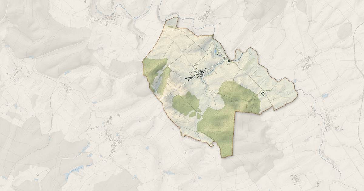 Portrait cartographique de Pillon : relief, eau, forêts, bâti et voies, calculés à partir des données de l'IGN