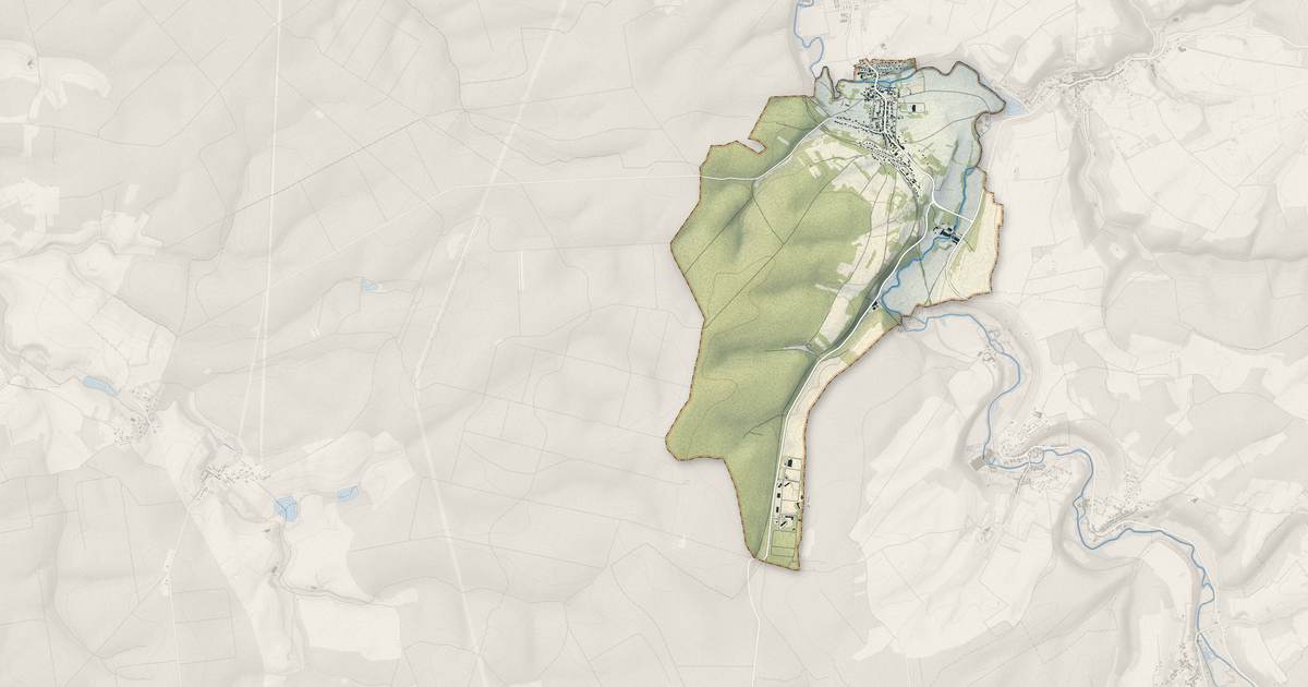 Portrait cartographique de Robert-Espagne : relief, eau, forêts, bâti et voies, calculés à partir des données de l'IGN