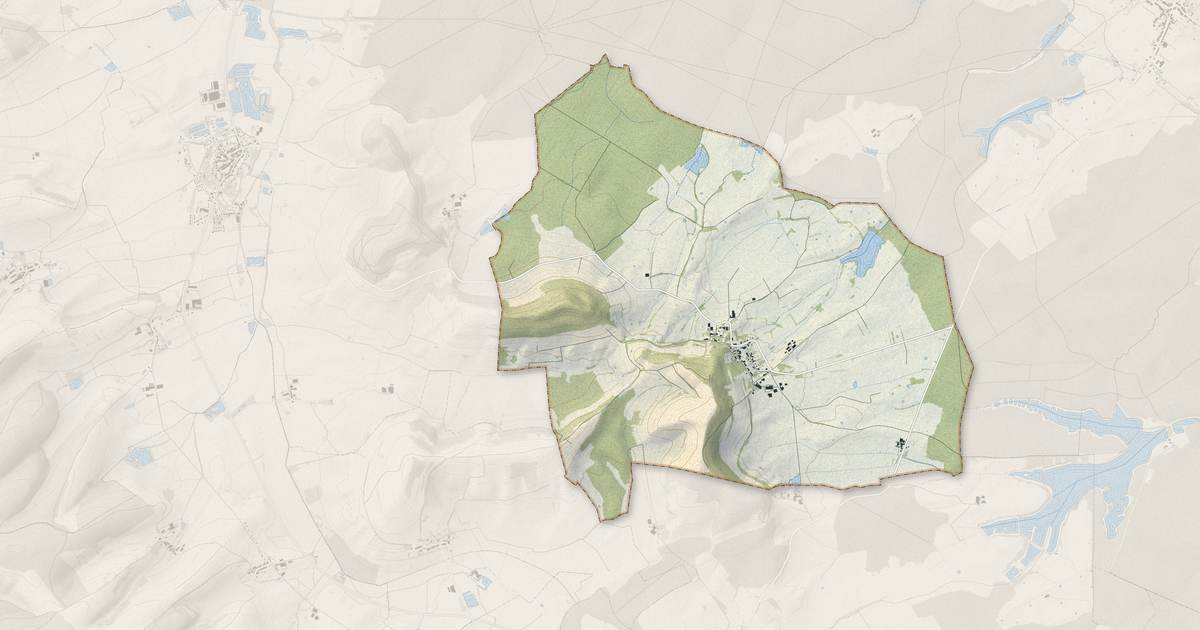 Portrait cartographique de Romagne-sous-les-Côtes : relief, eau, forêts, bâti et voies, calculés à partir des données de l'IGN