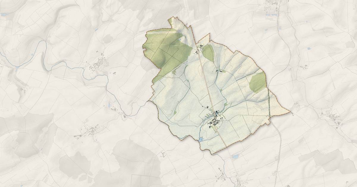Portrait cartographique de Rouvrois-sur-Othain : relief, eau, forêts, bâti et voies, calculés à partir des données de l'IGN