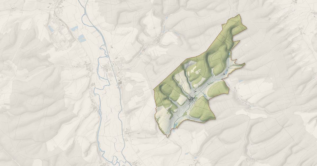 Portrait cartographique de Rupt-en-Woëvre : relief, eau, forêts, bâti et voies, calculés à partir des données de l'IGN
