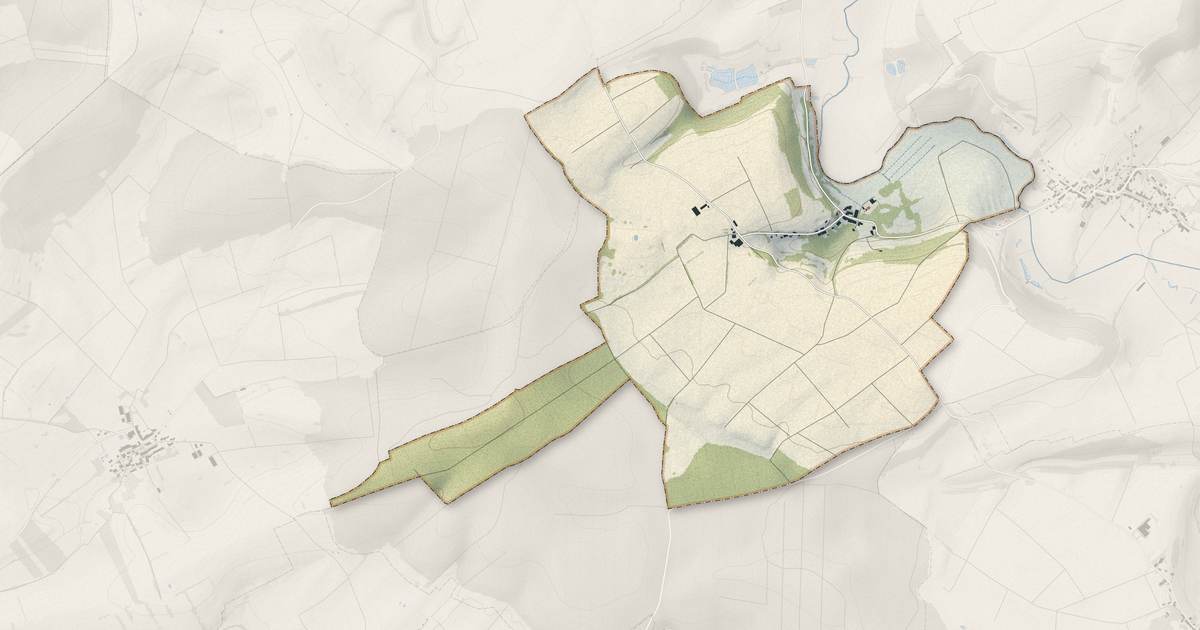 Portrait cartographique de Rupt-sur-Othain : relief, eau, forêts, bâti et voies, calculés à partir des données de l'IGN