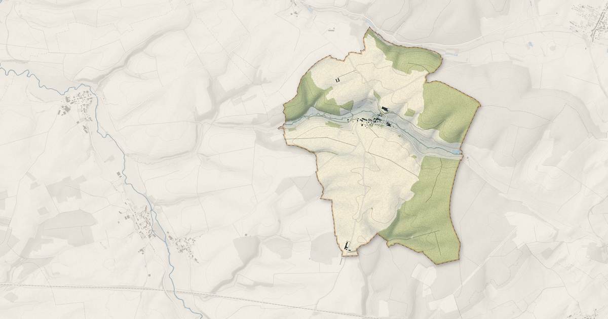 Portrait cartographique de Saint-André-en-Barrois : relief, eau, forêts, bâti et voies, calculés à partir des données de l'IGN