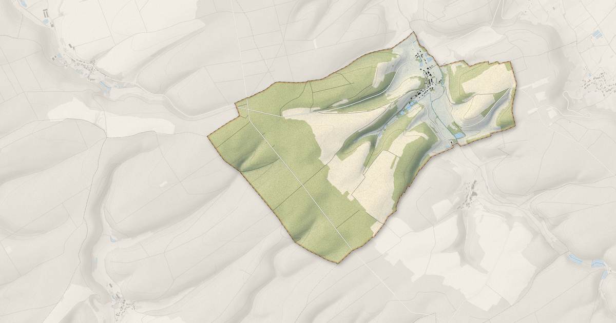Portrait cartographique de Saint-Remy-la-Calonne : relief, eau, forêts, bâti et voies, calculés à partir des données de l'IGN
