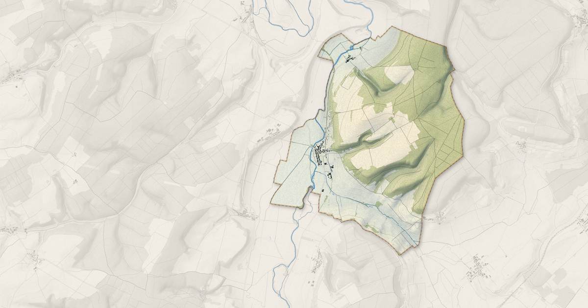 Portrait cartographique de Sauvigny : relief, eau, forêts, bâti et voies, calculés à partir des données de l'IGN