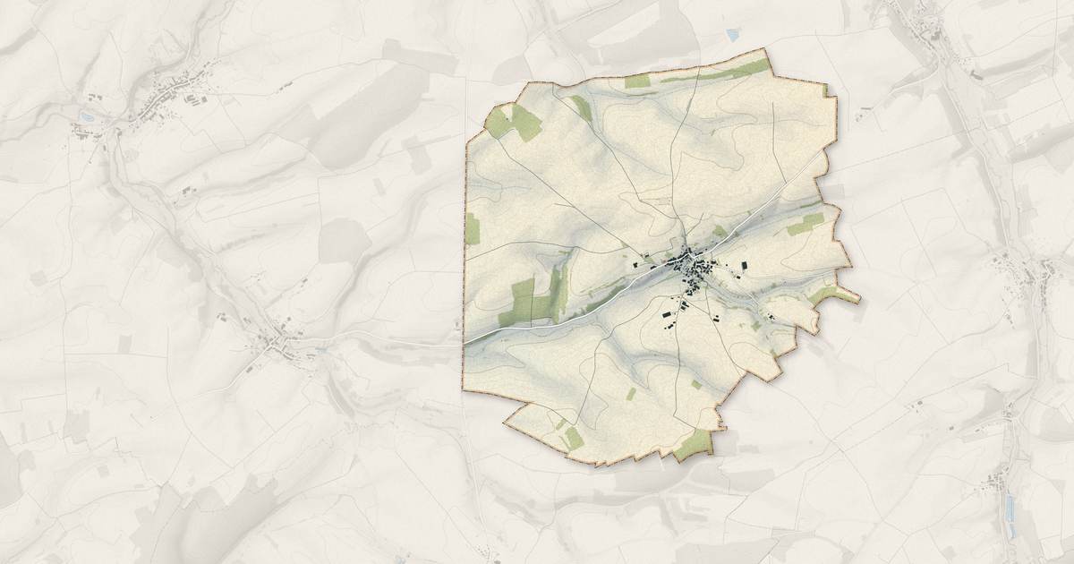 Portrait cartographique de Seigneulles : relief, eau, forêts, bâti et voies, calculés à partir des données de l'IGN