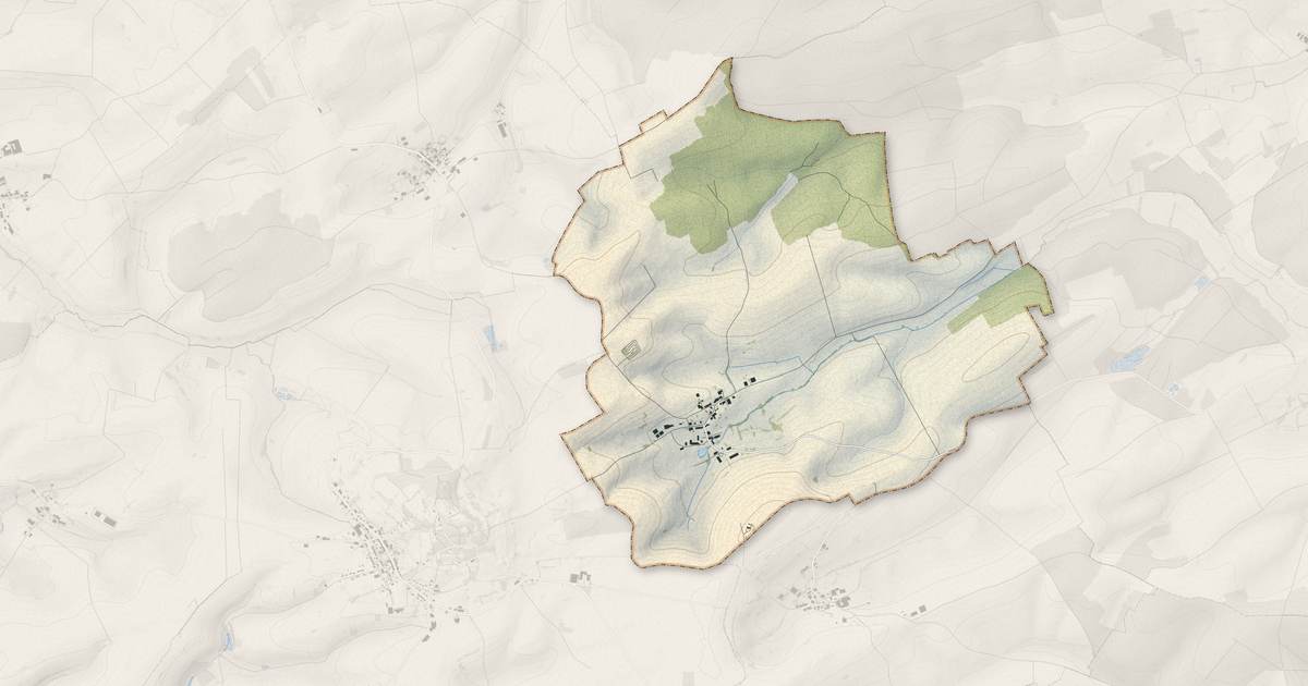Portrait cartographique de Septsarges : relief, eau, forêts, bâti et voies, calculés à partir des données de l'IGN