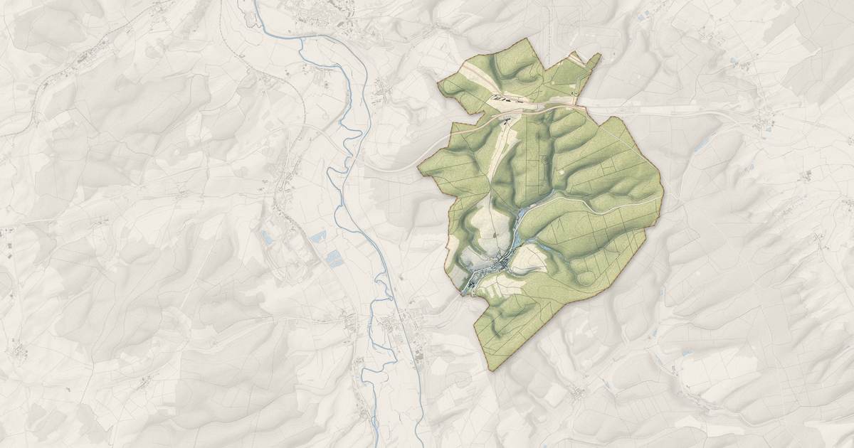 Portrait cartographique de Sommedieue : relief, eau, forêts, bâti et voies, calculés à partir des données de l'IGN