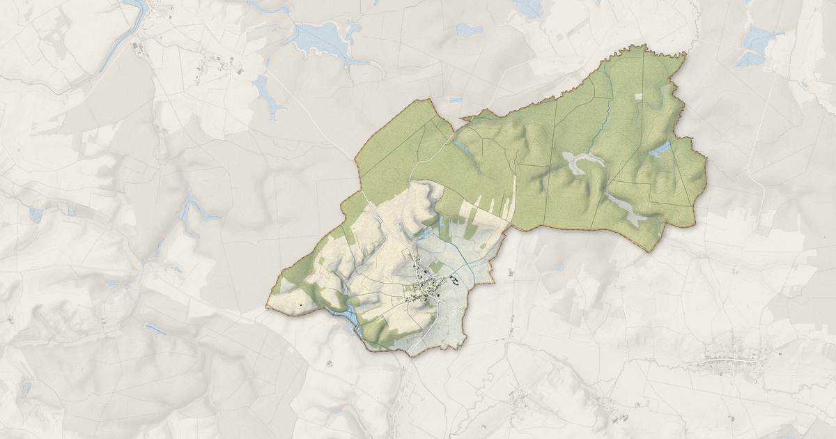 Portrait cartographique de Sommeilles : relief, eau, forêts, bâti et voies, calculés à partir des données de l'IGN