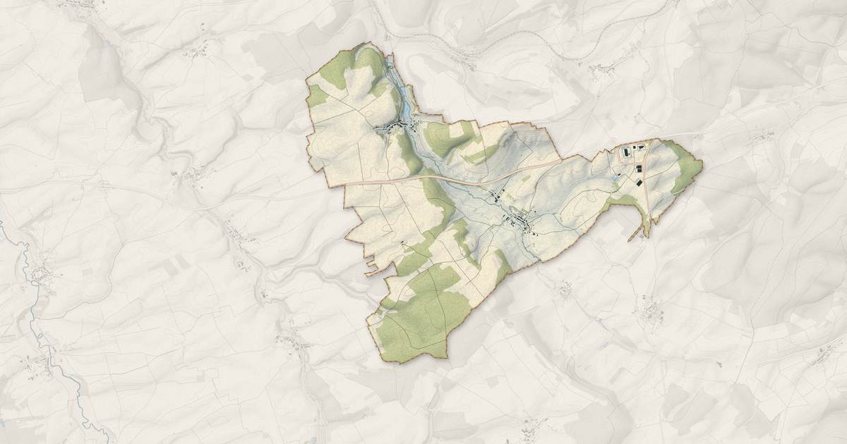 Portrait cartographique de Les Souhesmes-Rampont : relief, eau, forêts, bâti et voies, calculés à partir des données de l'IGN