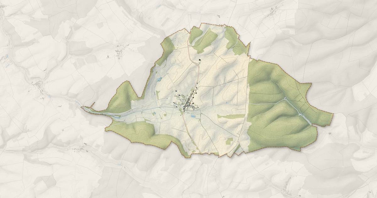 Portrait cartographique de Souilly : relief, eau, forêts, bâti et voies, calculés à partir des données de l'IGN