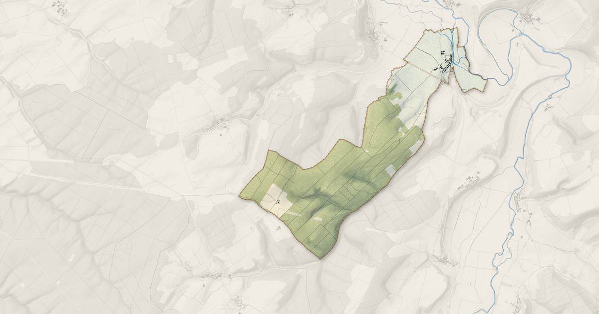 Portrait cartographique de Taillancourt : relief, eau, forêts, bâti et voies, calculés à partir des données de l'IGN