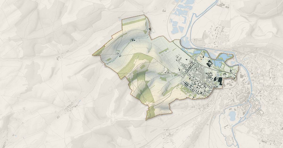 Portrait cartographique de Thierville-sur-Meuse : relief, eau, forêts, bâti et voies, calculés à partir des données de l'IGN