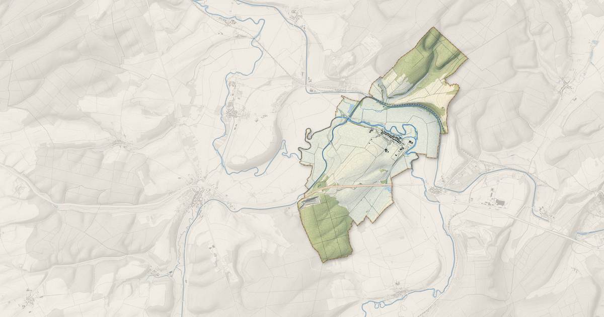 Portrait cartographique de Troussey : relief, eau, forêts, bâti et voies, calculés à partir des données de l'IGN