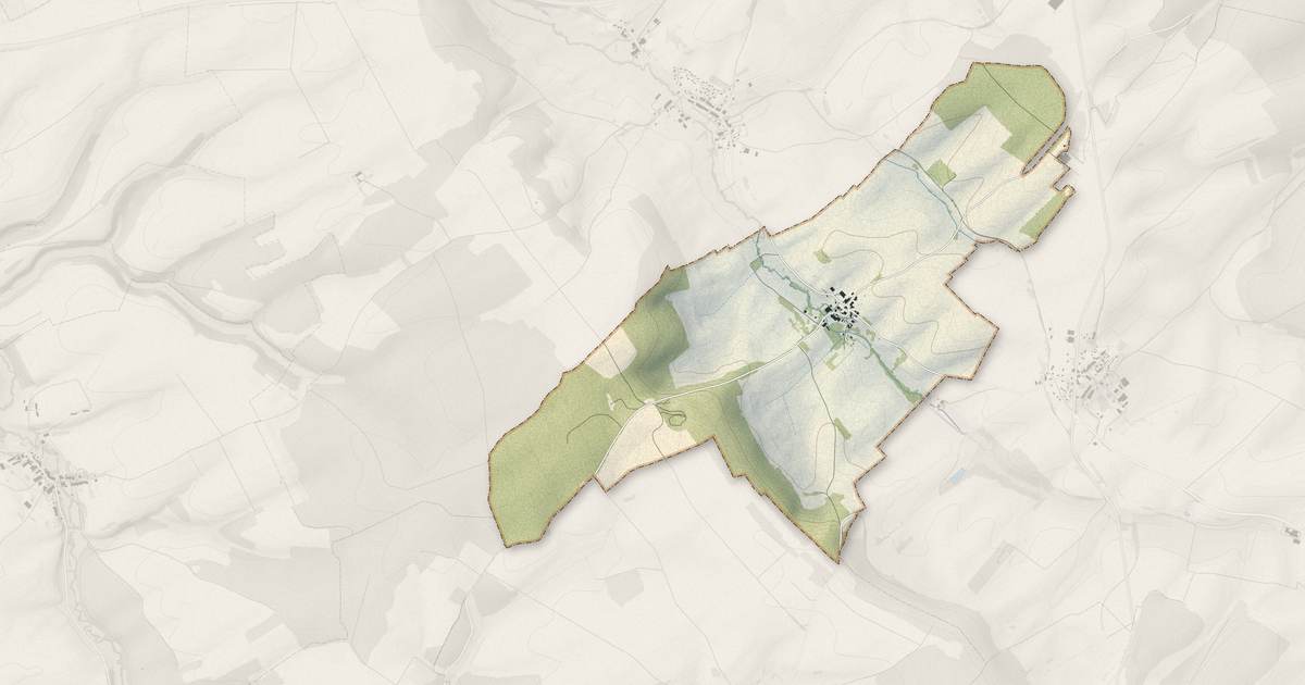 Portrait cartographique de Vadelaincourt : relief, eau, forêts, bâti et voies, calculés à partir des données de l'IGN