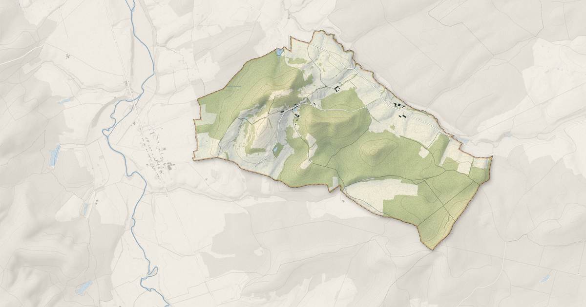 Portrait cartographique de Vauquois : relief, eau, forêts, bâti et voies, calculés à partir des données de l'IGN