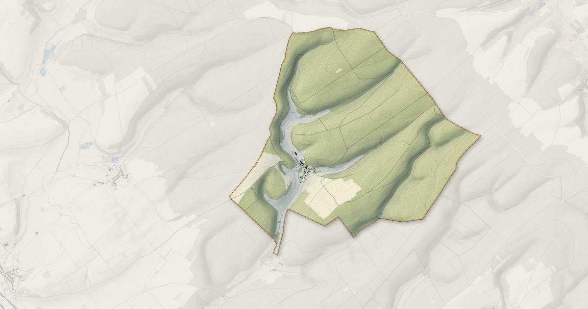 Portrait cartographique de Vaux-lès-Palameix : relief, eau, forêts, bâti et voies, calculés à partir des données de l'IGN