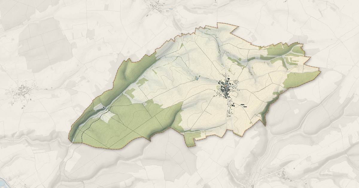 Portrait cartographique de Vavincourt : relief, eau, forêts, bâti et voies, calculés à partir des données de l'IGN