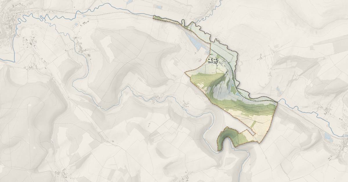 Portrait cartographique de Velosnes : relief, eau, forêts, bâti et voies, calculés à partir des données de l'IGN