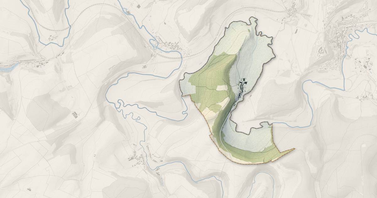 Portrait cartographique de Vigneul-sous-Montmédy : relief, eau, forêts, bâti et voies, calculés à partir des données de l'IGN