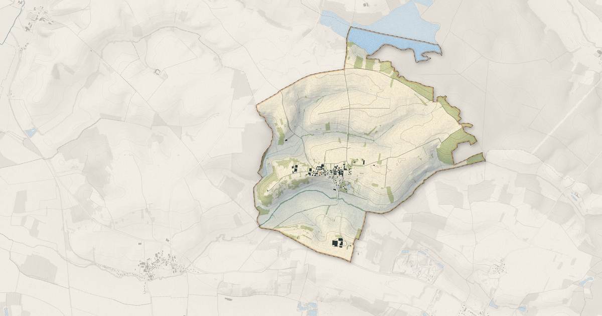 Portrait cartographique de Villers-aux-Vents : relief, eau, forêts, bâti et voies, calculés à partir des données de l'IGN