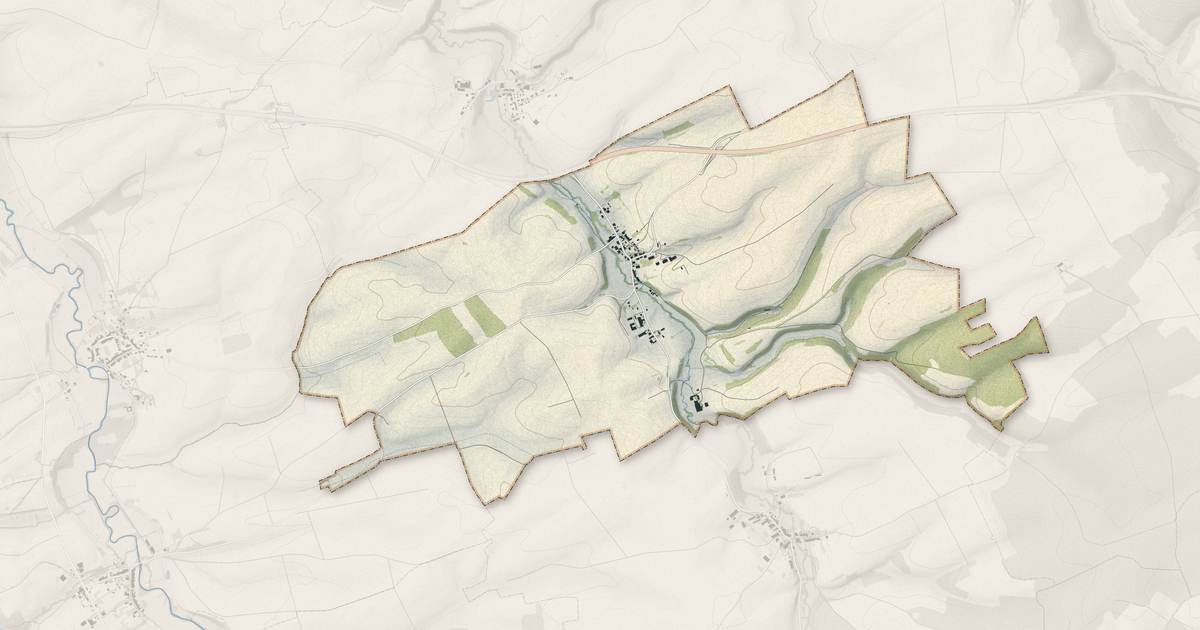 Portrait cartographique de Ville-sur-Cousances : relief, eau, forêts, bâti et voies, calculés à partir des données de l'IGN
