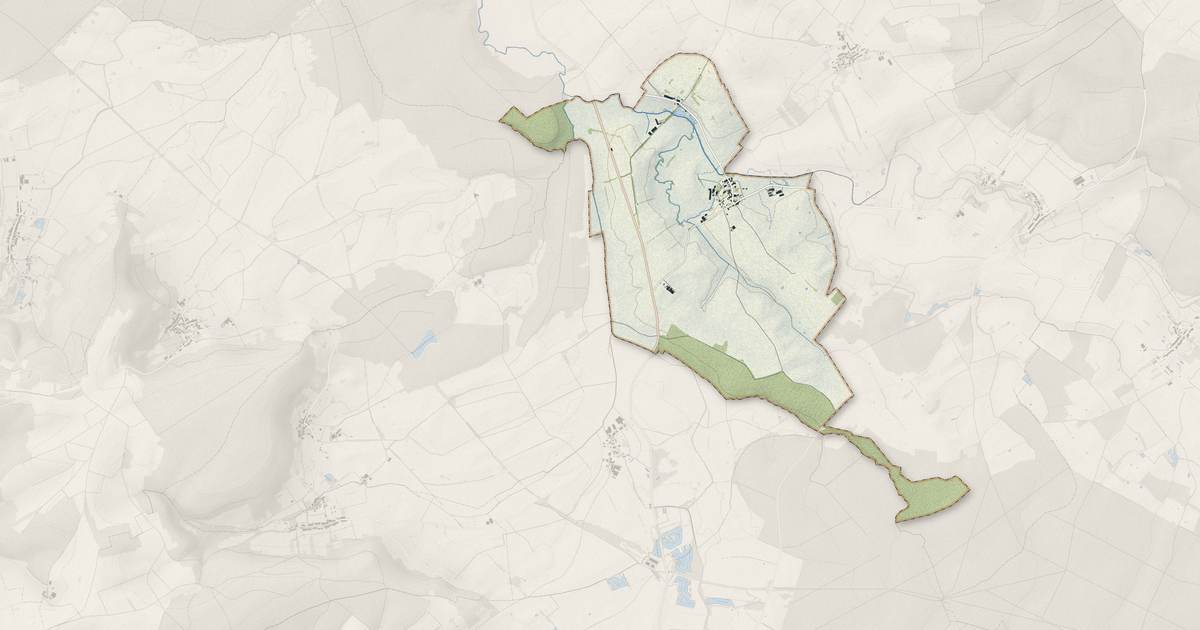 Portrait cartographique de Vittarville : relief, eau, forêts, bâti et voies, calculés à partir des données de l'IGN