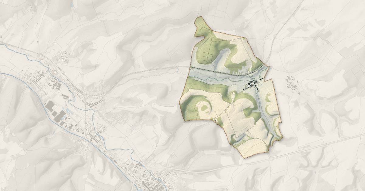 Portrait cartographique de Willeroncourt : relief, eau, forêts, bâti et voies, calculés à partir des données de l'IGN