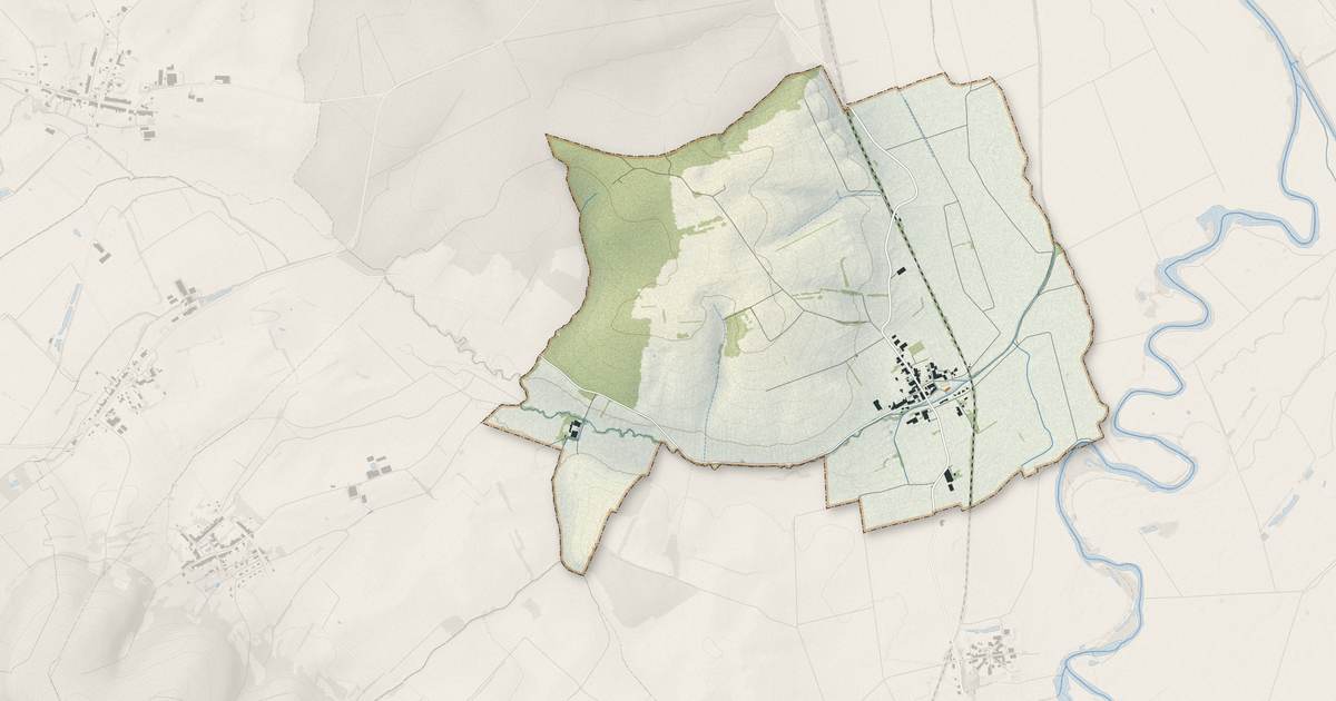 Portrait cartographique de Wiseppe : relief, eau, forêts, bâti et voies, calculés à partir des données de l'IGN