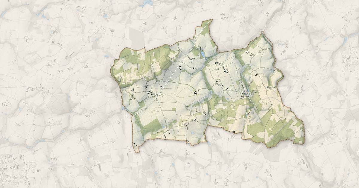 Portrait cartographique de Billio : relief, eau, forêts, bâti et voies, calculés à partir des données de l'IGN