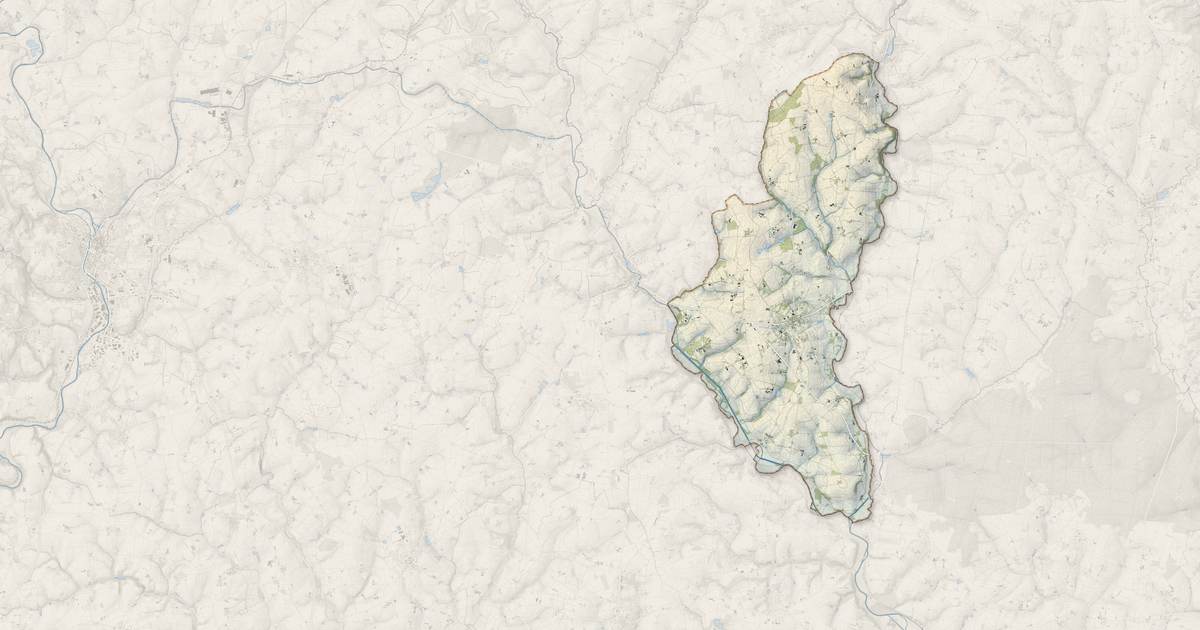 Portrait cartographique de Bréhan : relief, eau, forêts, bâti et voies, calculés à partir des données de l'IGN