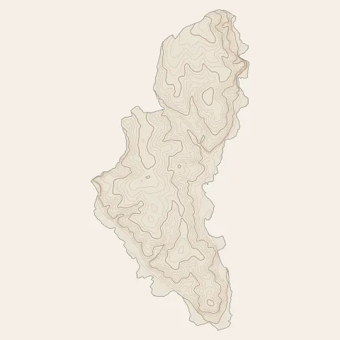 Bréhan : courbes de niveau