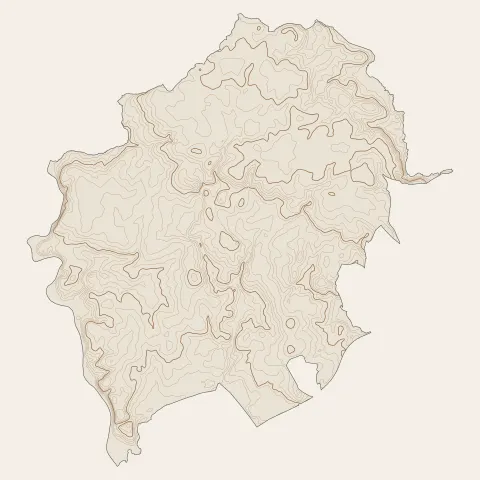 Caudan : courbes de niveau