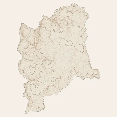 Cléguer : courbes de niveau