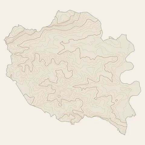 Cléguérec : courbes de niveau