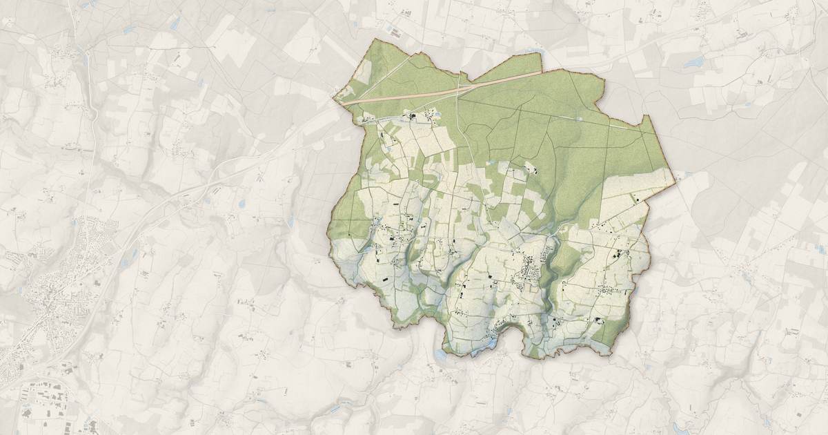 Portrait cartographique de Le Cours : relief, eau, forêts, bâti et voies, calculés à partir des données de l'IGN