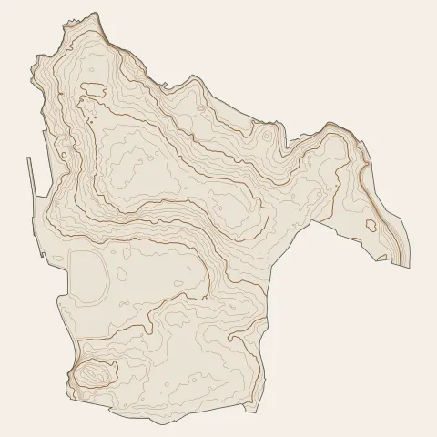 Étel : courbes de niveau