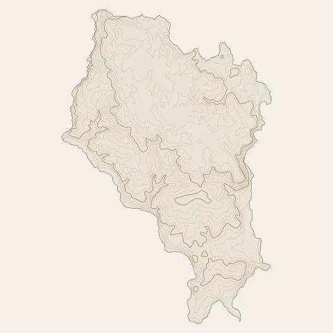 Le Faouët : courbes de niveau