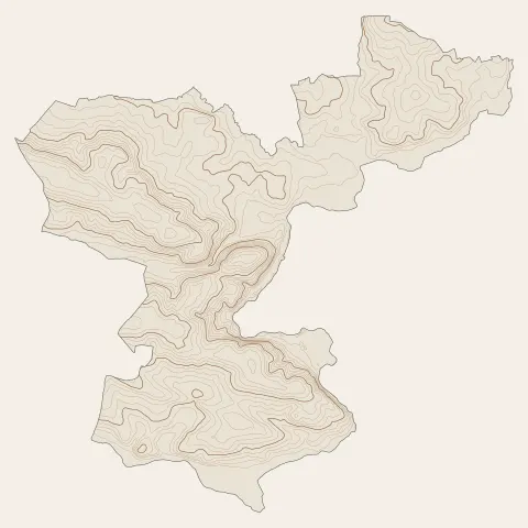 La Gacilly : courbes de niveau