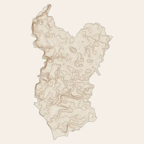 Guidel : courbes de niveau