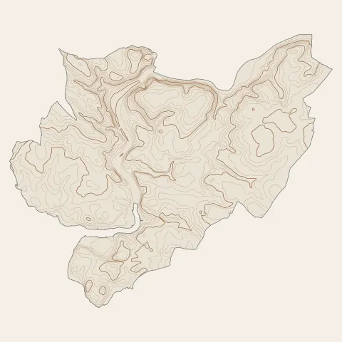 Hennebont : courbes de niveau