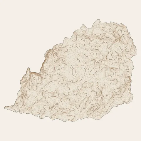 Kervignac : courbes de niveau