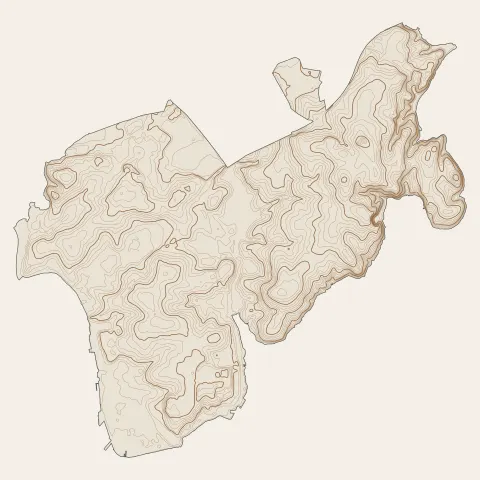 Lanester : courbes de niveau