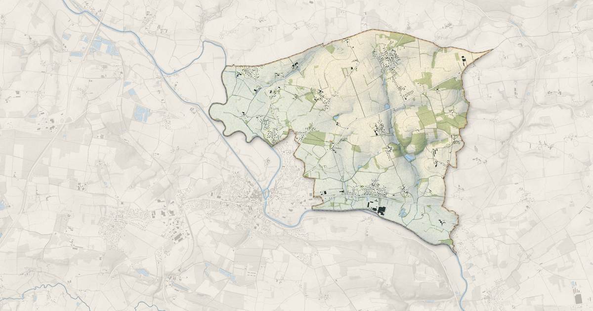 Portrait cartographique de Missiriac : relief, eau, forêts, bâti et voies, calculés à partir des données de l'IGN