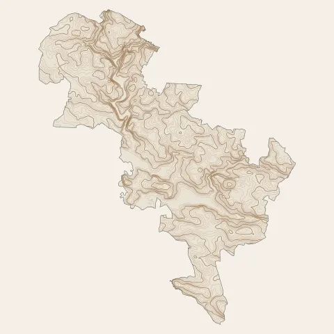 Muzillac : courbes de niveau