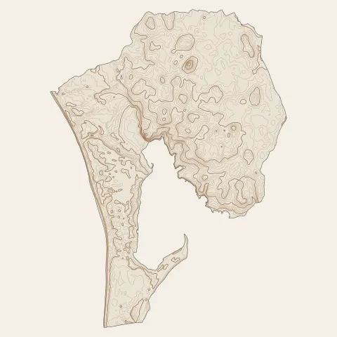 Plouharnel : courbes de niveau
