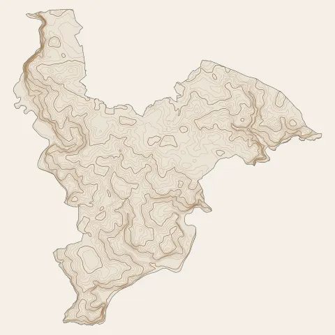 Pluneret : courbes de niveau