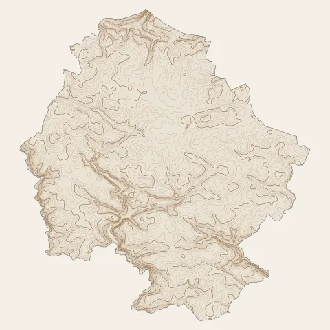 Questembert : courbes de niveau